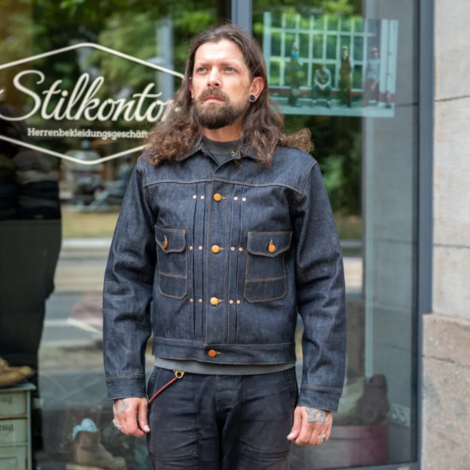 Freenote Cloth Jacken>14 Ounce Broken Twill Denim Jacket RJ-3