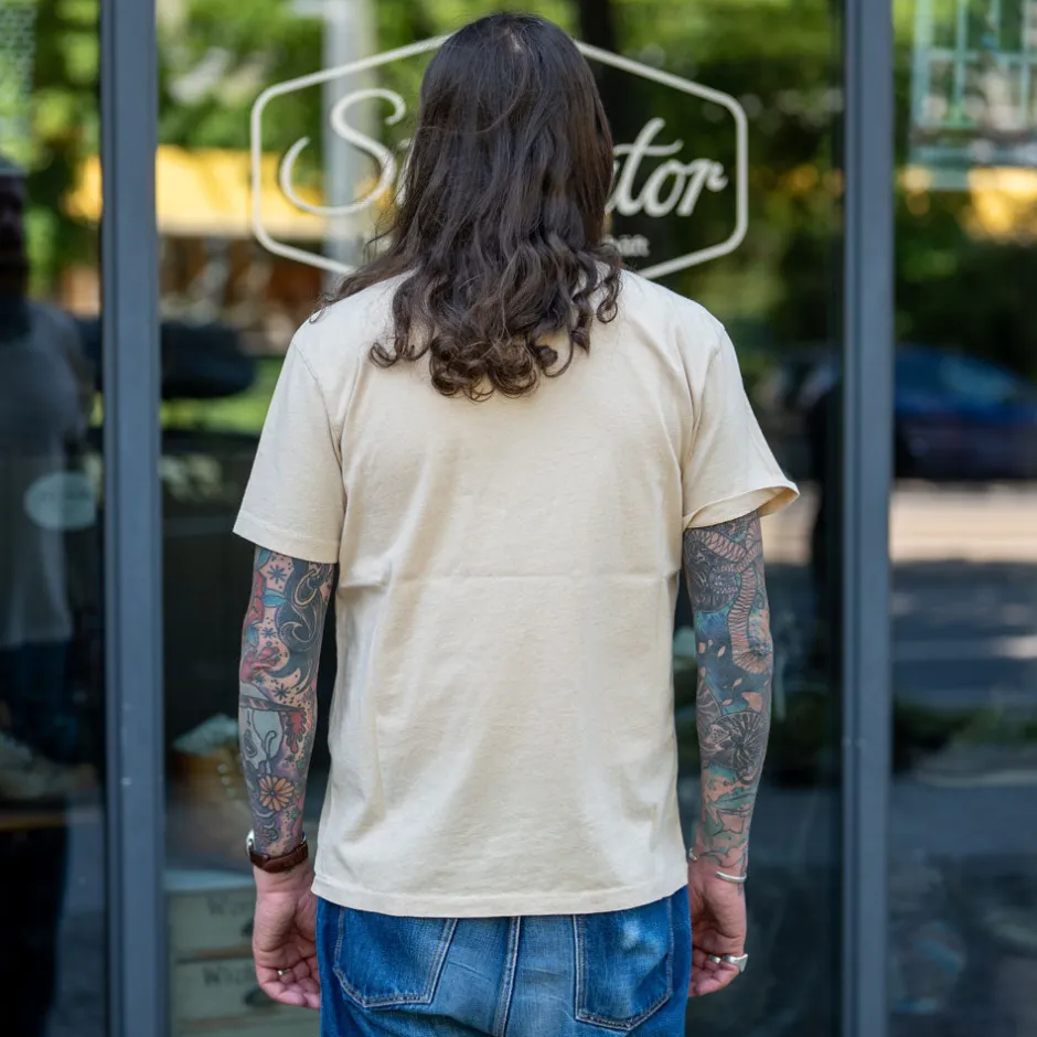 Freenote Cloth T-Shirts>9 Ounce Pocket T-Shirt Cream