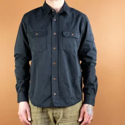 Indigofera Hemden>Alamo Shirt Marshall Black