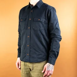 Indigofera Hemden>Alamo Shirt Marshall Black