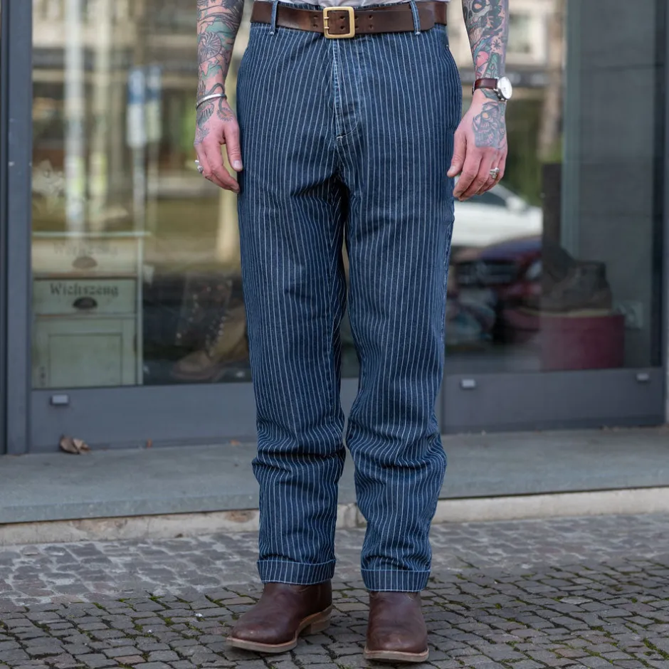 Tellason Hosen>Army Chino Wabash Blue/White