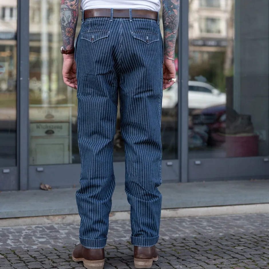 Tellason Hosen>Army Chino Wabash Blue/White