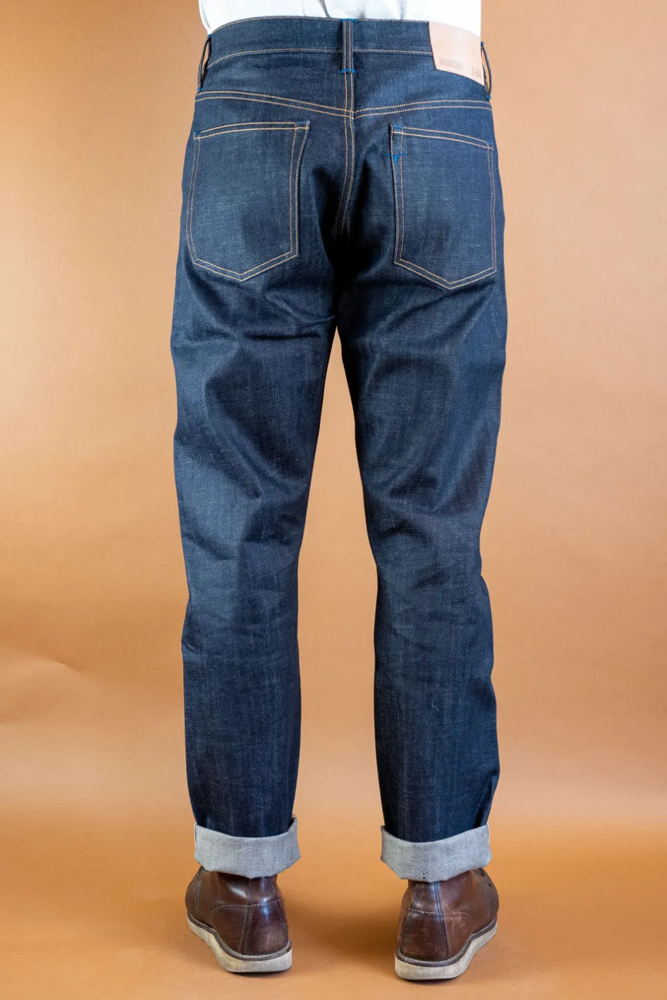 Benzak Hosen>B-04 Relaxed Jeans 13 oz. Brown Cotton Selvedge