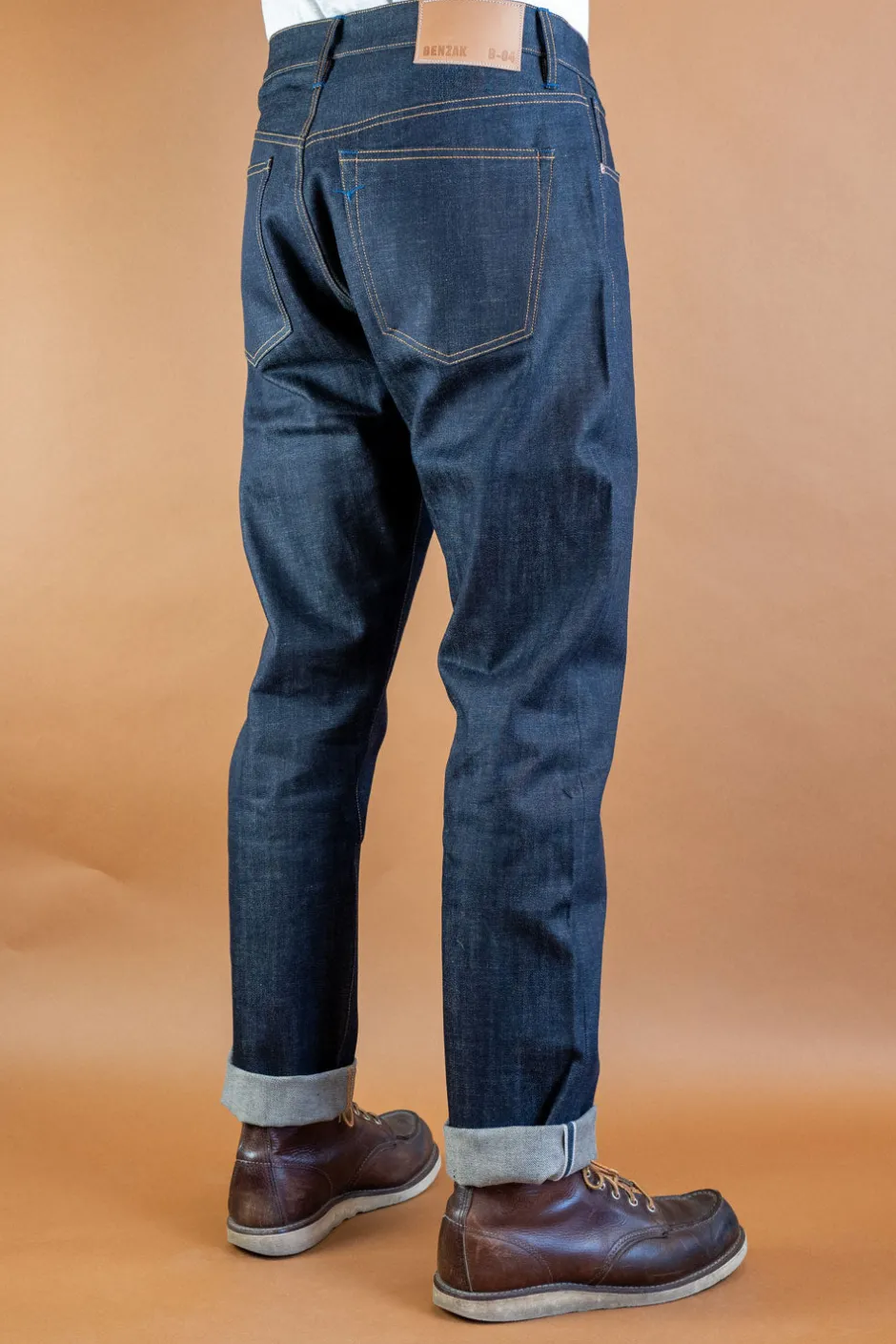 Benzak Hosen>B-04 Relaxed Jeans 13 oz. Brown Cotton Selvedge