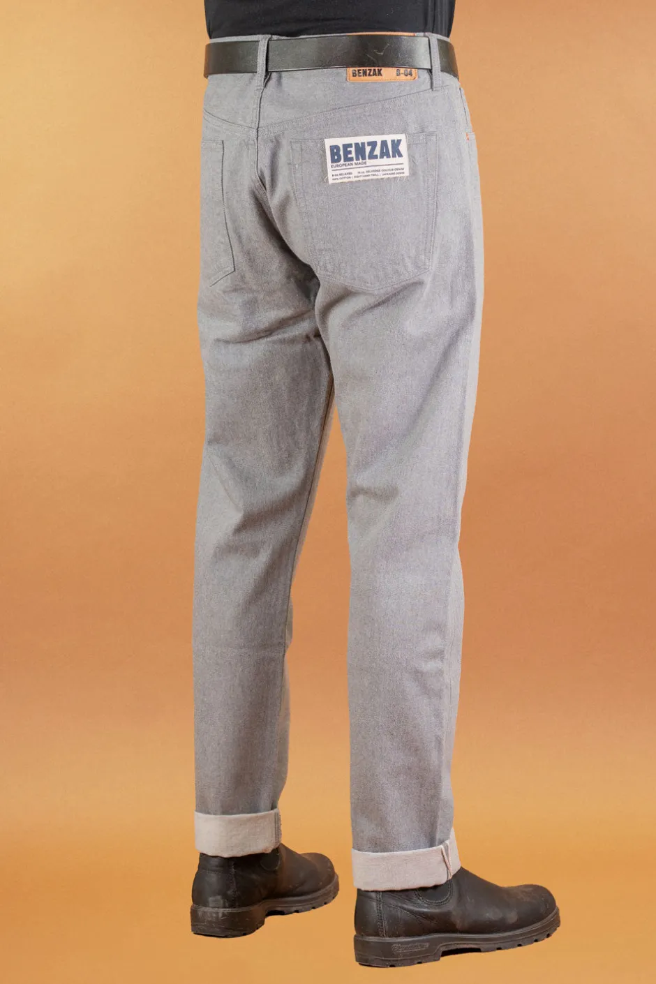 Benzak Hosen>B-04 Relaxed 14oz. Selvedge Colour Denim Grey