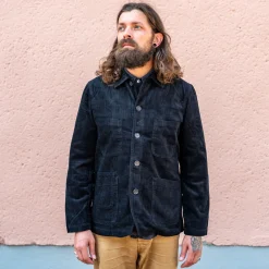 Universal Works Jacken>Bakers Jacket Cord Black