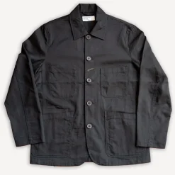Universal Works Jacken>Bakers Jacket Twill Black