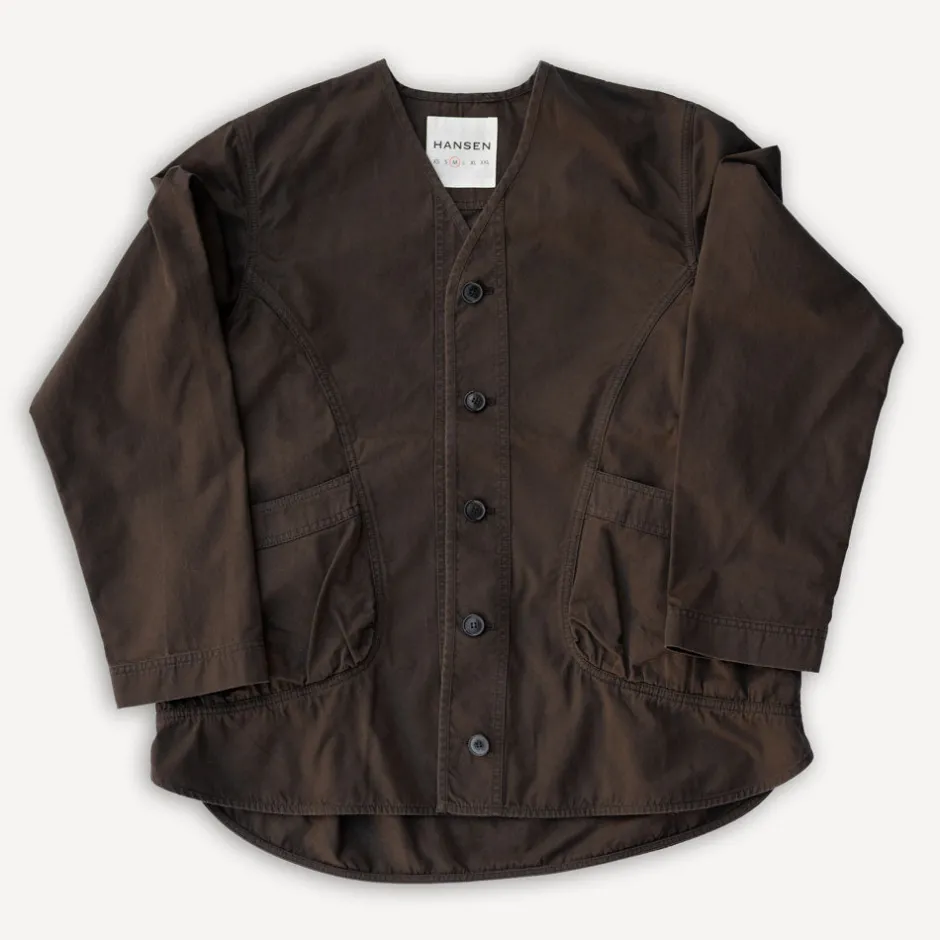Hansen Jacken>Bernard Loose Fit Light Jacket Coffee Brown