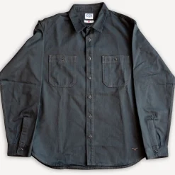 Benzak Hemden>BWS-02 Utility Shirt 8oz. Herringbone Black