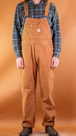 Hen´s Teeth Hosen>Canvas Bib Overall Duck Brown