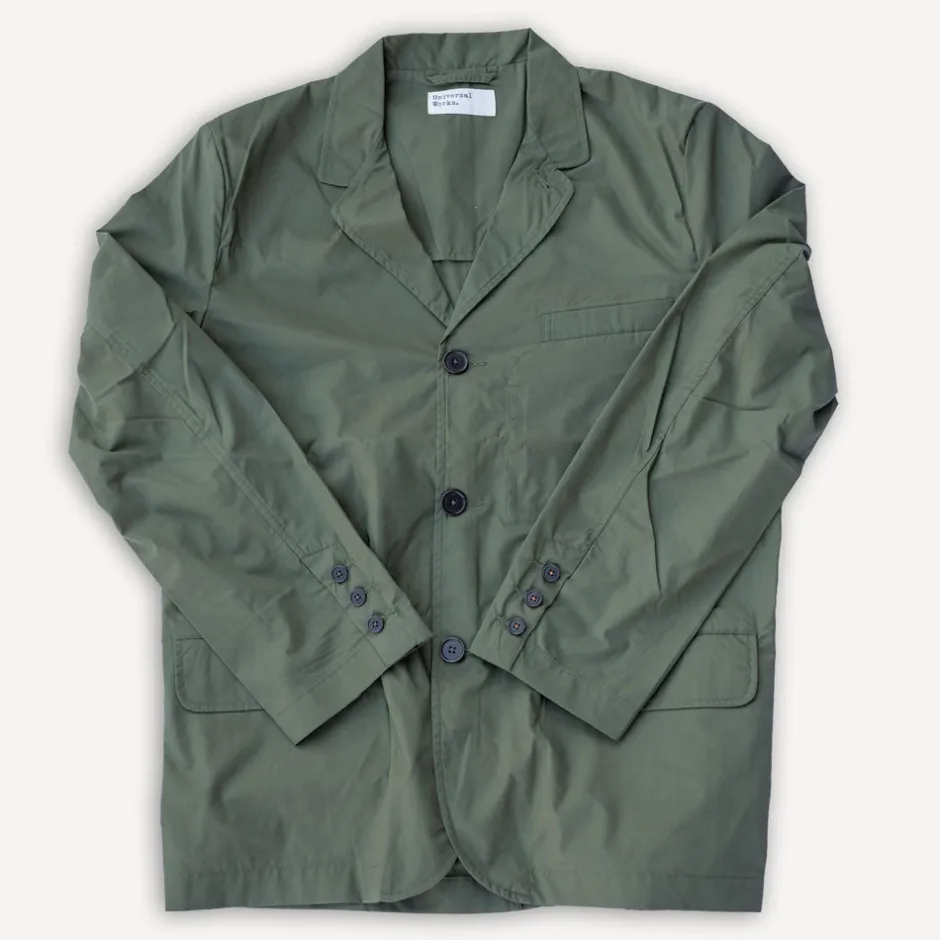 Universal Works Jacken>Capitol Jacket Recycled Polytech Olive