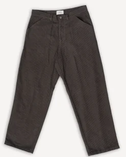 About Companions Hosen>Carlo Trousers Eco Flannel Striped Brown