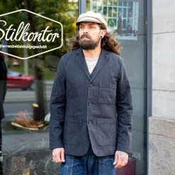 Hansen Jacken>Charlie Easy Three Button Blazer Black Pin