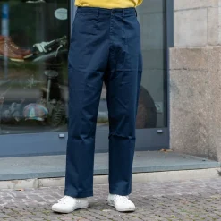 Merz beim Schwanen Hosen>Chino Bio-Baumwolle Twill 300g Relaxed Fit Dark Navy CHINO01