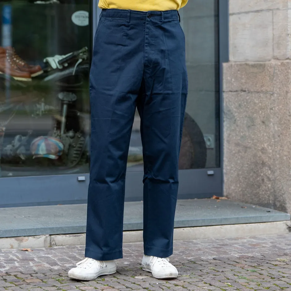 Merz beim Schwanen Hosen>Chino Bio-Baumwolle Twill 300g Relaxed Fit Dark Navy CHINO01