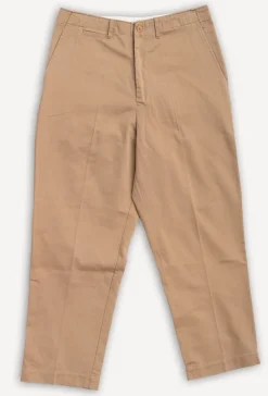 Merz beim Schwanen Hosen>Chino Bio-Baumwolle Twill 300g Relaxed Fit Khaki CHINO01