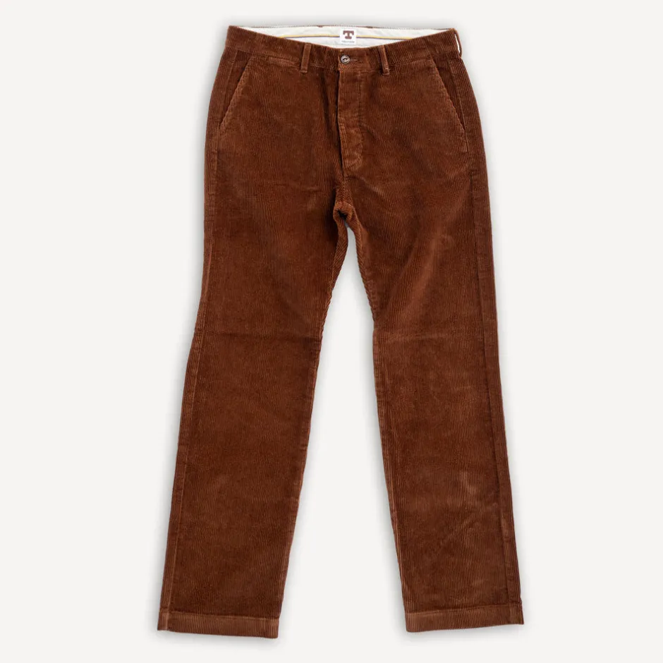 Tellason Hosen>Chino Pant Kindermann Corduroy Brown