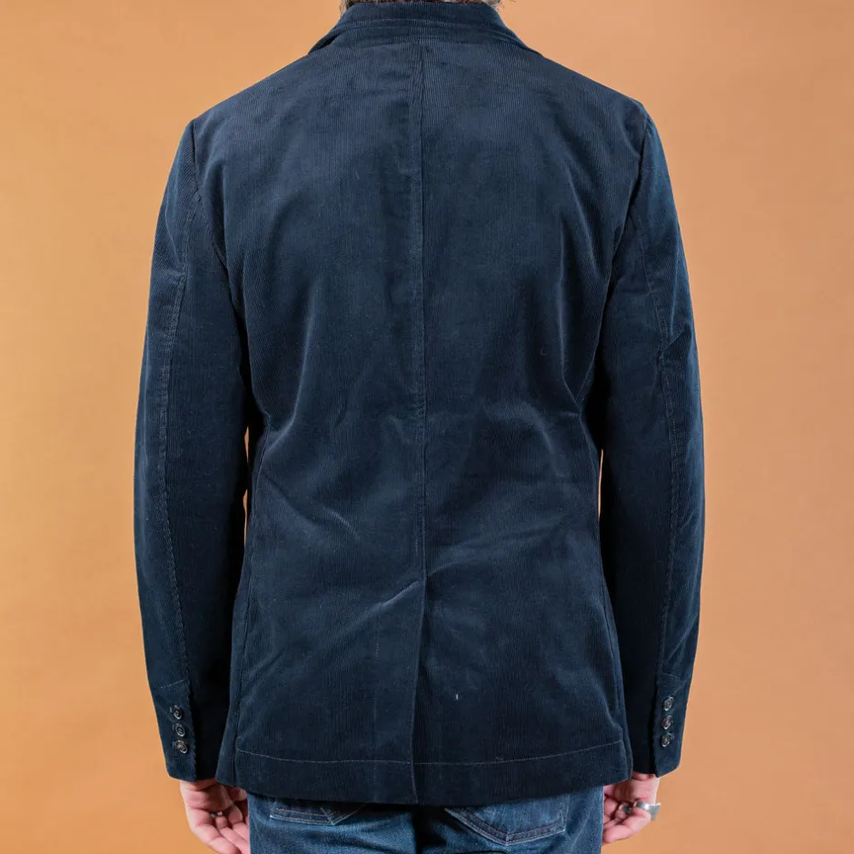 Hansen Jacken>Chris Classic Two Button Blazer Corduroy Navy