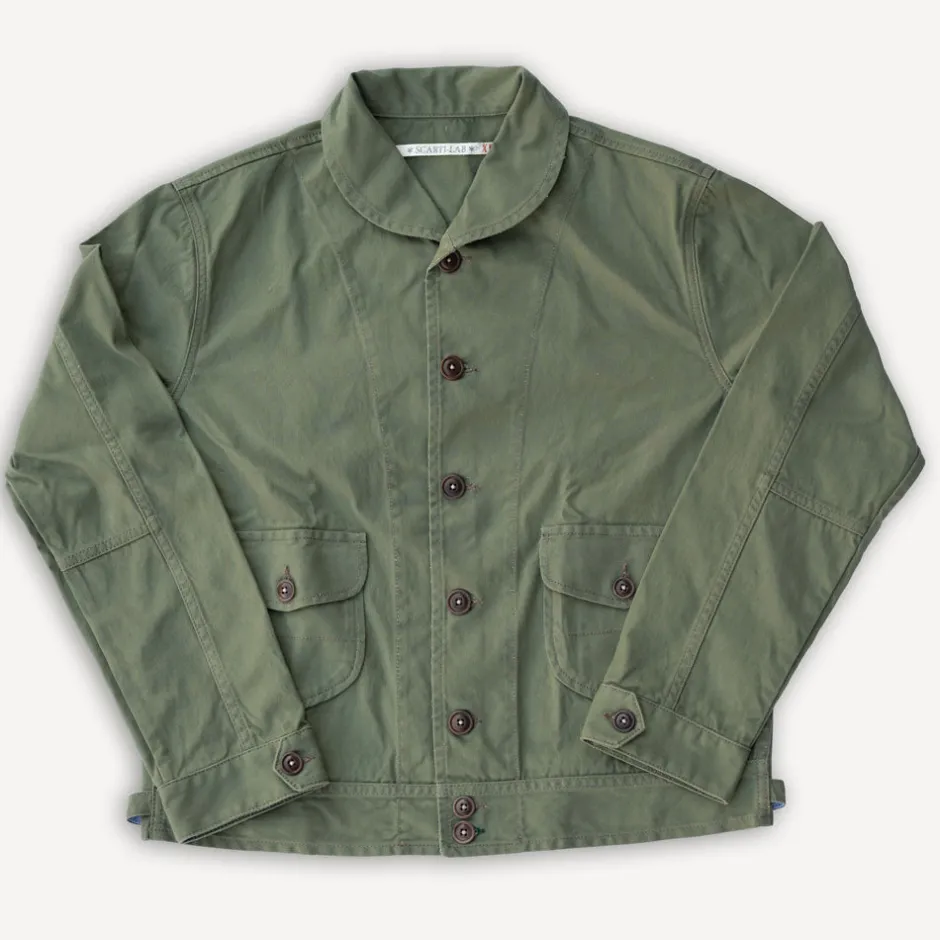 Scarti Lab Jacken>Cotton Canvas Jacket Green