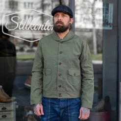 Scarti Lab Jacken>Cotton Canvas Jacket Green