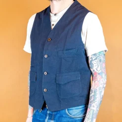 Scarti Lab Westen>Cotton/Hemp Vest Navy