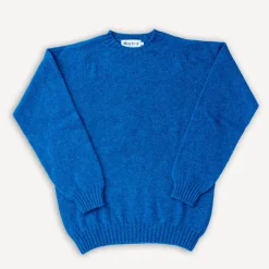 Harley of Scotland Pullover>Crew Neck Sweater Super Soft Wool Atlantic Spray