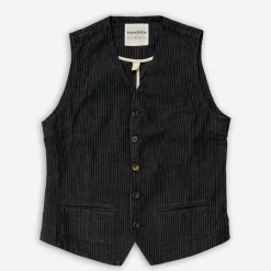 Hansen Westen>Daniel Classic Waistcoat Black Pin