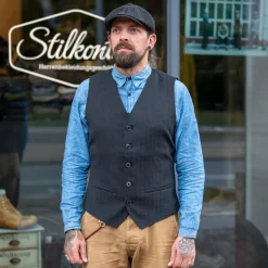 Hansen Westen>Daniel Classic Waistcoat Anthracite