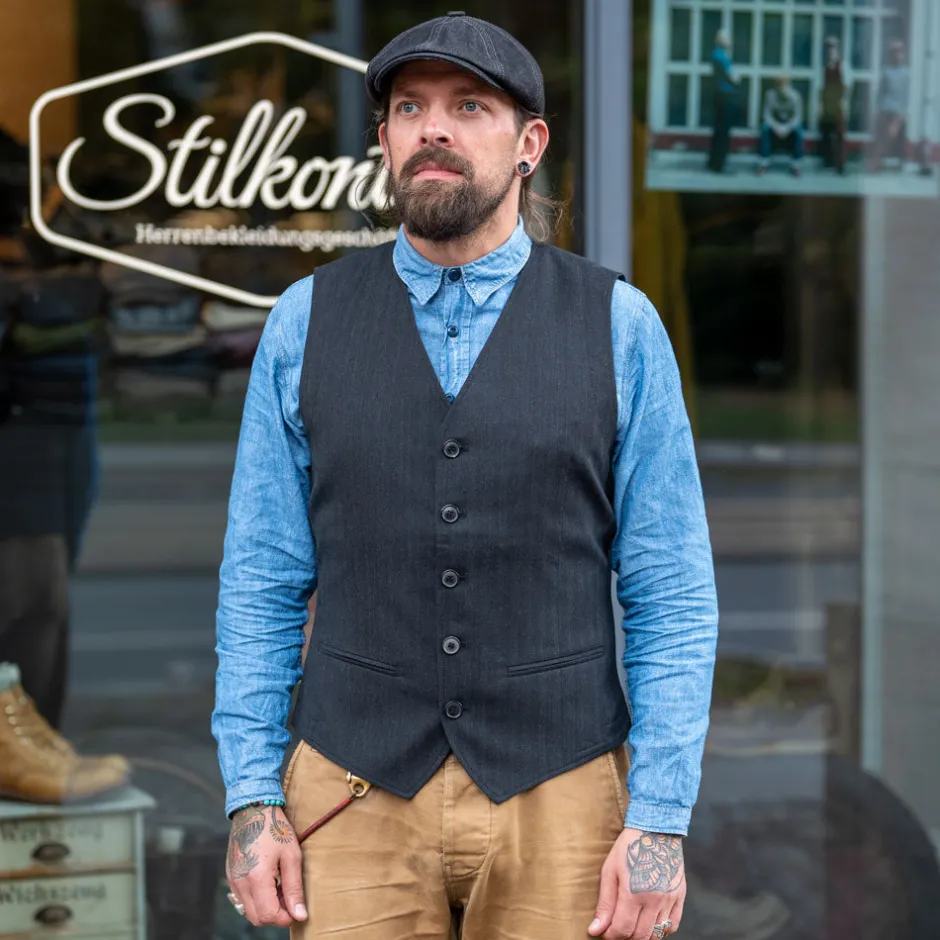 Hansen Westen>Daniel Classic Waistcoat Anthracite