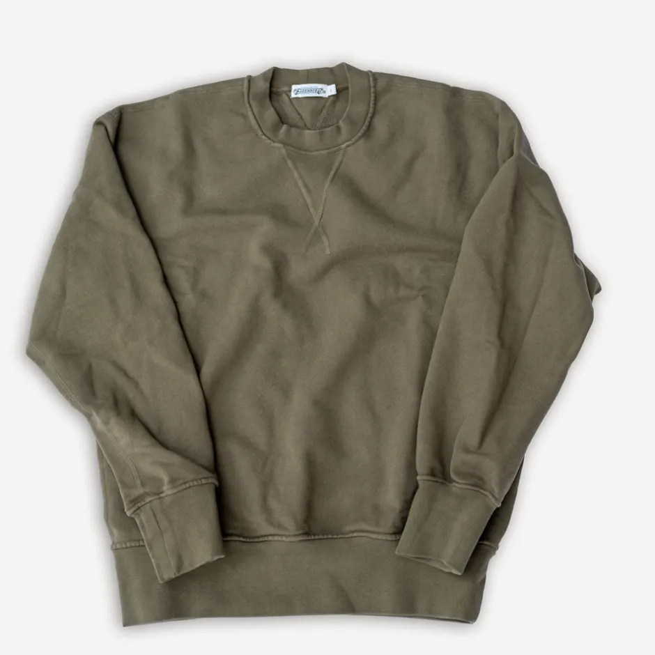 Freenote Cloth Pullover>Deck Sweatshirt Olive