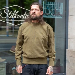 Freenote Cloth Pullover>Deck Sweatshirt Olive