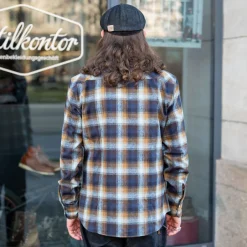 Indigofera Hemden></noscript>Dollard Shirt Herringbone Check Blue/Brown