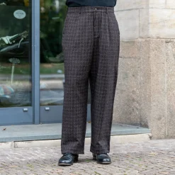 Universal Works Hosen>Duke Pant Cedar Check Brown