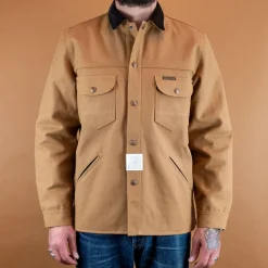 Indigofera Jacken>Fargo Rider Canvas Strip Lining Duck Brown