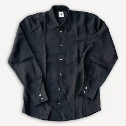 Delikatessen Hemden>Feel Good Shirt Organic Linen Black