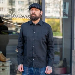 Delikatessen Hemden>Feel Good Shirt Organic Linen Black