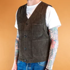 The Quartermaster Westen>Fisherman Vest Corduroy Brown