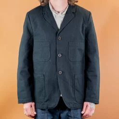 Universal Works Jacken>Five Poket Jacket Nebraska Cotton Black