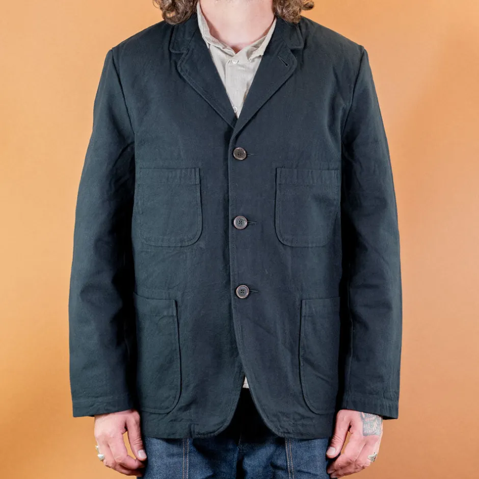 Universal Works Jacken>Five Poket Jacket Nebraska Cotton Black
