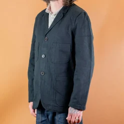 Universal Works Jacken>Five Poket Jacket Nebraska Cotton Black