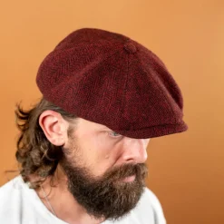 Stetson Mützen>Hatteras Classic Herringbone Wool Schirmmütze Red