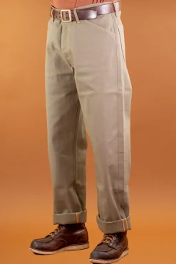 Indigofera Hosen>Jack Pants Yarn Dyed Heavy Oxford Green