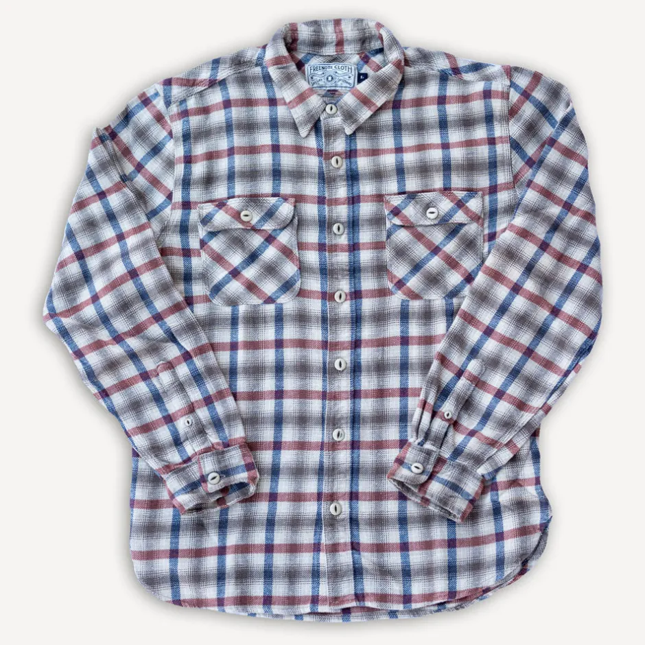 Freenote Cloth Hemden>Jepson Shirt Cream Plaid