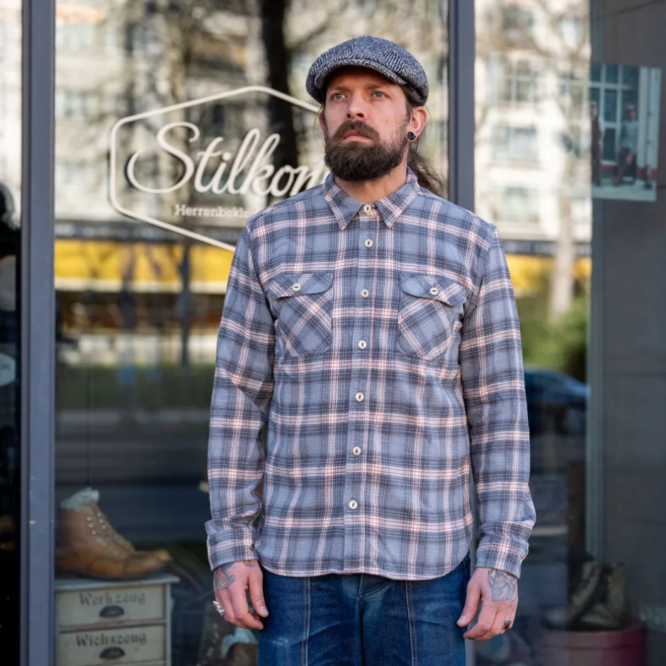 Freenote Cloth Hemden>Jepson Shirt Grey Plaid