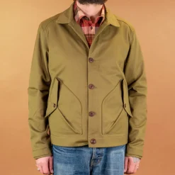 Hidden Aces Jacken>K5707 Pollux '57 Herringbone Jacket Pea