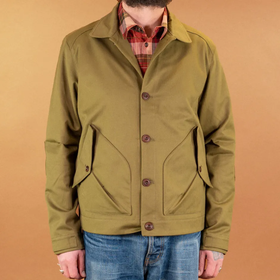 Hidden Aces Jacken>K5707 Pollux '57 Herringbone Jacket Pea