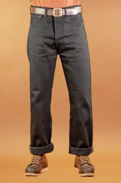 Indigofera Hosen>Kain Pants Gunpowder Selvage 14oz Black