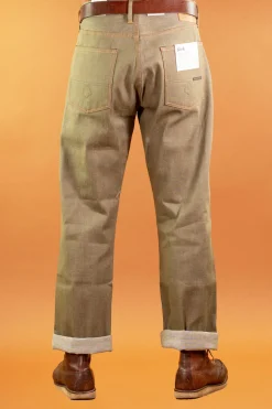 Indigofera Hosen></noscript>Kirk Pants Desert Moss Selvage 10,5oz Green