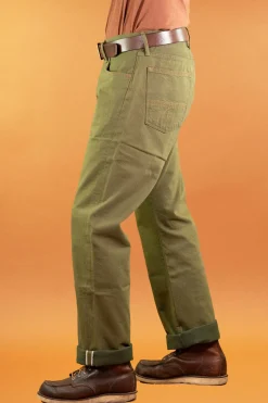 Indigofera Hosen></noscript>Kirk Pants Pineville Selvage 12oz Green