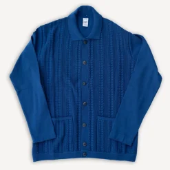 GRP Hemden>Knitted Shirt Blue